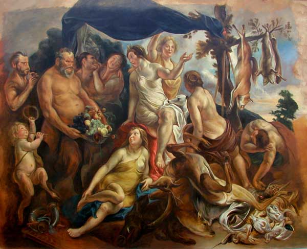 Copie de tableau copie de peinture copies de tableaux copiesde peintures Repos de diane Ja cob Jordaens