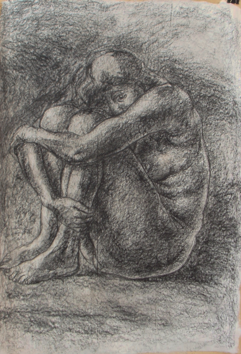 Portrait et dessin de nu. Dessin de nu d'apr&egrave;s mod&egrave;le vivant. Dessin d'une femme. Par Christophe GABRIEL